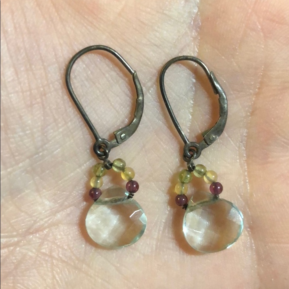 Anthro Pale Gem Earrings